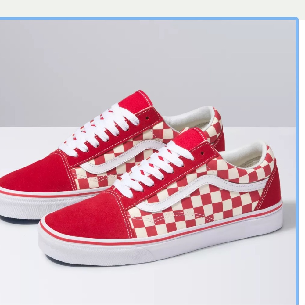 Size 4.5 red checkered vans